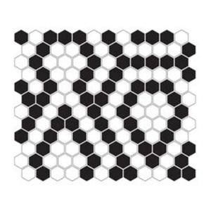 Mini Hexagon B&W Lace Mozaika 26x30 - 2836664993