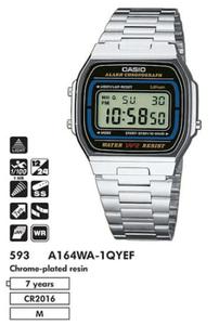 Zegarek Casio A164WA-1VES - 2877143844