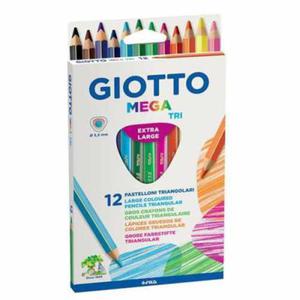 Kredki owkowe GIOTTO Mega Tri - 12 kolorw - 2857028844