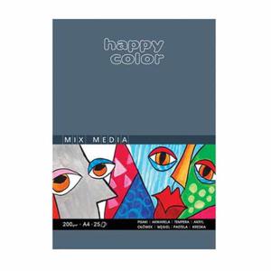 Blok Mix Media Happy Color - 200g, 25ark. A4 - 2857457940