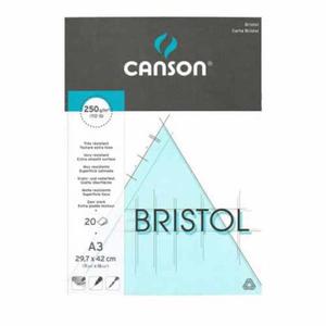 Blok szkicowy Canson Bristol Pad - 250g, 20ark, A3 - 2860078831