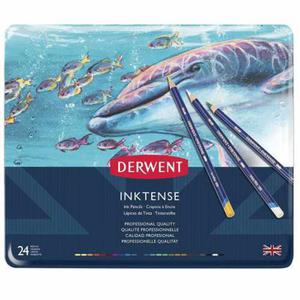 Tusz w kredce DERWENT Inktense - 24 kolory metalowa kaseta - 2860078918