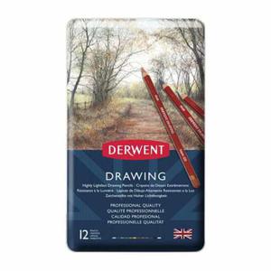 Kredki rysunkowe DERWENT DRAWING - 12 kolorw metalowa kaseta - 2875157459