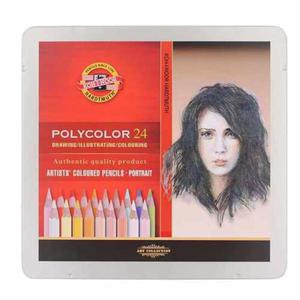 Kredki Koh-i-noor Polycolor DRAWING PORTRAIT- 24 kolory w metalowej kasecie - 2860079122