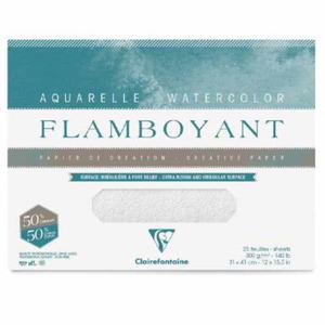 Blok do akwareli Clairefontaine Flamboyant gruboziarnisty 300g 31x41cm - 2860079327