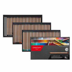 Kredki artystyczne Luminance 6901 Caran d'Ache - zestaw 76 kolorw + 2 blendery - 2860079475