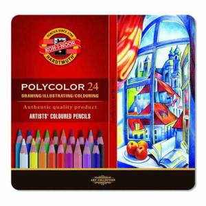 Kredki Koh-i-noor Polycolor DRAWING - 24 kolory w metalowej kasecie - 2824729724