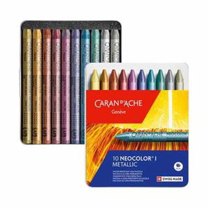 Pastele olejne Caran d'Ache Neocolor I Metallic - 10 kolorw - 2860079852