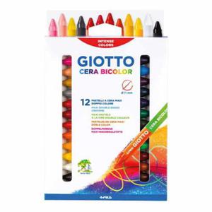 Kredki woskowe Giotto Cera Bicolor wymazywalne 12 szt. - 24 kolory - 2860080217