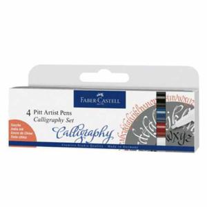 Zestaw flamastrw artystycznych Faber Castell Pitt Artist Calligraphy Set - 4 kolory - 2860080397