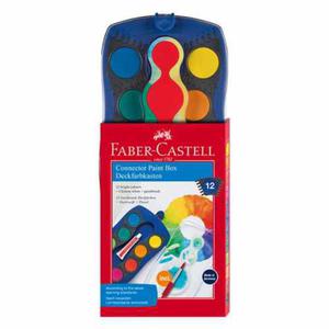 Farby akwarelowe Faber Castell Connector 12 kolorw + pdzelek (niebieskie op.) - 2860080422