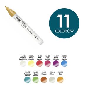 Marker do szka i ceramiki KREUL Glass & Porcelain Pen Metallic Medium (M) - rne kolory - 2876220387