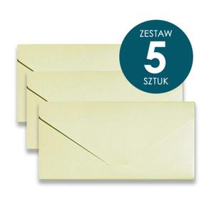 Koperta z kieszonk Galeria Papieru DL, 110x220mm, Pearl kremowy - 5 sztuk - 2863036512