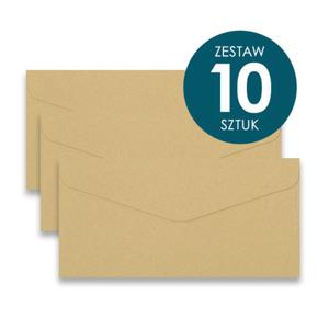 Koperta Galeria Papieru DL, 110x220mm, Kraft ciemnobeowy - 10 sztuk - 2863036517