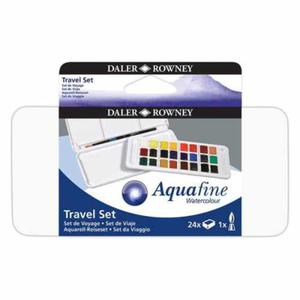 Farby akwarelowe w kostkach Aquafine Daler Rowney w plastikowej kasecie - 24 kol. - 2864312316