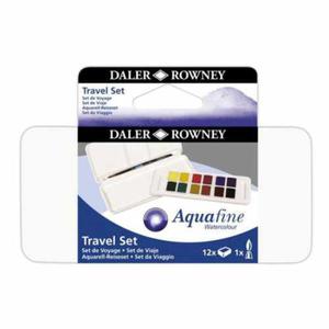 Farby akwarelowe w kostkach Aquafine Daler Rowney w plastikowej kasecie - 12 kol. - 2864312317