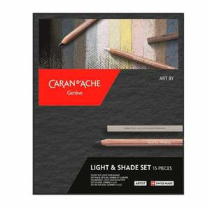 Zestaw artystyczny do rysowania Caran d'Ache Light & Shade Set - 15 elementw - 2867049398