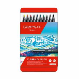 Zestaw flamastrw akwarelowych Caran d'Ache Fibralo Brush - 10 kolorw - 2868019717