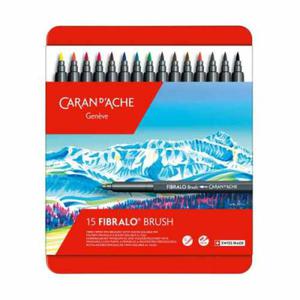 Zestaw flamastrw akwarelowych Caran d'Ache Fibralo Brush - 15 kolorw - 2868019726