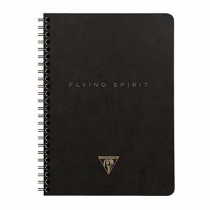 Notatnik, zeszyt Clairefontaine Flying Spirit Black 14,8x21cm - linie na spirali - mix wzorw - 2877744392