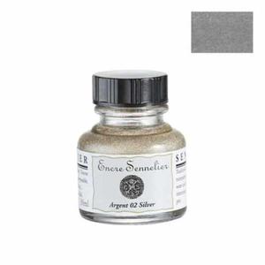 Tusz Sennelier na bazie szelaku 30ml - 02 Silver - 2868313147