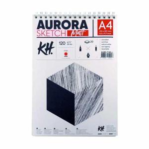 Blok do szkicu AURORA Sketch Matt 120g, 20ark. A4 na spirali - 2868663466