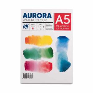 Blok do akwareli AURORA Hot Pressed (gadki) 300g, 12 ark. A5 klejony - 2868663480