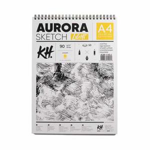 Szkicownik, blok do rysunku AURORA Light - 90g, 50ark, A4 - 2869706300