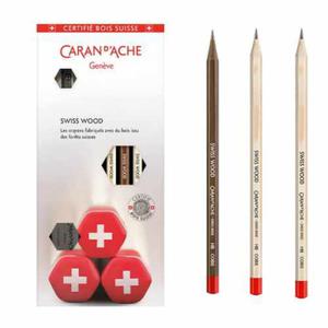 Zestaw owkw Caran d'Ache Swiss Wood, z gumk i temperwk - edycja specjalna - 2872673001