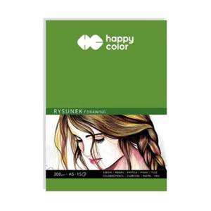 Szkicownik, blok do rysunku Happy Color - 300g, 15ark, A5 - 2873220805