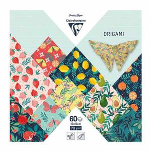 Zestaw papierw origami Clairefontaine Paper Touch 15x15cm - Fruity Garden - 2874477964