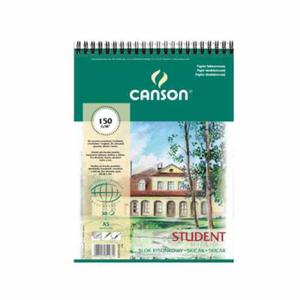 Blok rysunkowy Canson Student fakturowany - 150g, 30ark, A5, na spirali - 2874477969