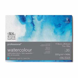 Blok do akwareli Winsor & Newton Professional cold press (drobno ziarnisty) - 300g, 20ark. 17,8x25,4cm - 2874563505