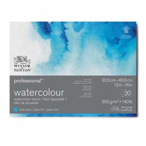 Blok do akwareli Winsor & Newton Professional cold press (drobno ziarnisty) 300g, 20ark. 30,5x40,6cm - 2874563508