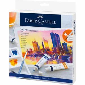 Zestaw farb akwarelowych w tubkach FABER-CASTELL Creative Studio - 24 kolory - 2875036470