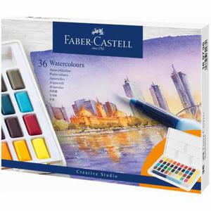 Zestaw farb akwarelowych w kostkach FABER-CASTELL Creative Studio - 36 kolorw - 2875036472