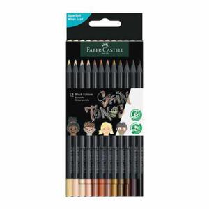 Kredki owkowe trjktne FABER-CASTELL Black Edition Skine Tones 12 kolorw - 2875157483