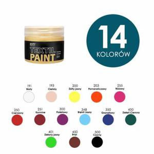 Farby do tkanin ciemnych PROFIL TEXTIL PAINT 50ml - rne kolory - 2875157498