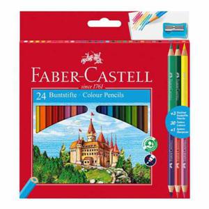 Kredki owkowe ECO FABER-CASTELL Zamek - 24+ 6 kolorw gratis + temperwka - 2875830064