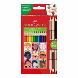 Kredki owkowe trjktne FABER-CASTELL Children of the world - 12+ 6 kolorw Skin tones gratis - 2875830065