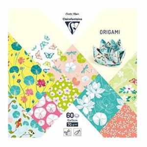 Zestaw papierw origami Clairefontaine Paper Touch 15x15cm - Lotus - 2876324858