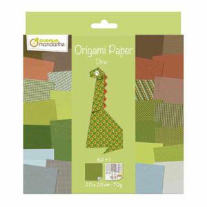 Zestaw papierw origami Avenue Mandarine 20x20cm - zestaw Dino - 2876915328