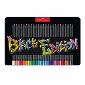 Kredki owkowe trjktne FABER-CASTELL Black Edition 36 kolorw metalowa kaseta - 2877027851