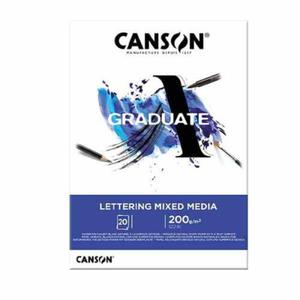 Blok Canson Graduate Lettering Mix Media - 200g, 20ark, A4 - 2877592742