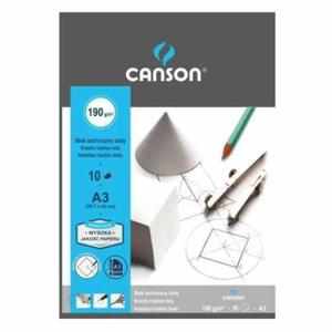 Blok techniczny Canson 190g,10ark. A3 biay - 2824730230