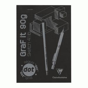 Szkicownik Clairefontaine GRAF IT SKETCH DOT - 90g, 80k, A4