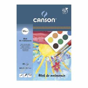 Blok do malowania Canson - lekko ziarnisty - 120g, 25ark. A4 - 2824729135