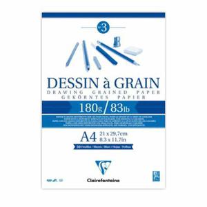 Szkicownik Clairefontaine Dessin a Grain - 180g, 30ark, A4