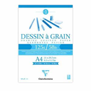 Szkicownik Clairefontaine Dessin a Grain - 125g, 40ark, A4 - 2824732700