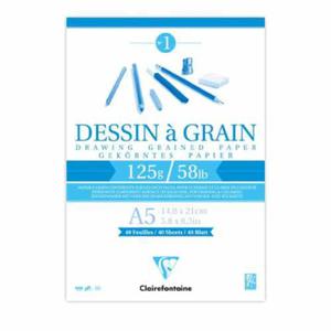 Szkicownik Clairefontaine Dessin a Grain - 125g, 40ark, A5 - 2824732701